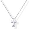 imagePAVOI 14K Gold Plated Dainty Chunky Bubble Initial Letter Pendant Necklace for Women  Alphabet Letter NecklaceWhite Gold
