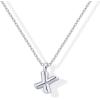 imagePAVOI 14K Gold Plated Dainty Chunky Bubble Initial Letter Pendant Necklace for Women  Alphabet Letter NecklaceWhite Gold