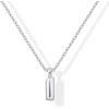 imagePAVOI 14K Gold Plated Dainty Chunky Bubble Initial Letter Pendant Necklace for Women  Alphabet Letter NecklaceWhite Gold