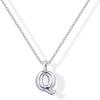 imagePAVOI 14K Gold Plated Dainty Chunky Bubble Initial Letter Pendant Necklace for Women  Alphabet Letter NecklaceWhite Gold