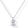 imagePAVOI 14K Gold Plated Dainty Chunky Bubble Initial Letter Pendant Necklace for Women  Alphabet Letter NecklaceWhite Gold