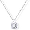 imagePAVOI 14K Gold Plated Dainty Chunky Bubble Initial Letter Pendant Necklace for Women  Alphabet Letter NecklaceWhite Gold