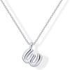 imagePAVOI 14K Gold Plated Dainty Chunky Bubble Initial Letter Pendant Necklace for Women  Alphabet Letter NecklaceWhite Gold