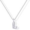 imagePAVOI 14K Gold Plated Dainty Chunky Bubble Initial Letter Pendant Necklace for Women  Alphabet Letter NecklaceWhite Gold