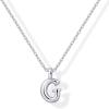 imagePAVOI 14K Gold Plated Dainty Chunky Bubble Initial Letter Pendant Necklace for Women  Alphabet Letter NecklaceWhite Gold