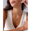 imagePAVOI 14K Gold Plated Dainty Chunky Bubble Initial Letter Pendant Necklace for Women  Alphabet Letter NecklaceWhite Gold