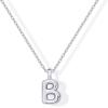 imagePAVOI 14K Gold Plated Dainty Chunky Bubble Initial Letter Pendant Necklace for Women  Alphabet Letter NecklaceWhite Gold