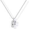 imagePAVOI 14K Gold Plated Dainty Chunky Bubble Initial Letter Pendant Necklace for Women  Alphabet Letter NecklaceWhite Gold