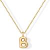 imagePAVOI 14K Gold Plated Dainty Chunky Bubble Initial Letter Pendant Necklace for Women  Alphabet Letter NecklaceYellow Gold