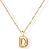imagePAVOI 14K Gold Plated Dainty Chunky Bubble Initial Letter Pendant Necklace for Women  Alphabet Letter NecklaceYellow Gold