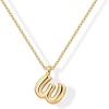 imagePAVOI 14K Gold Plated Dainty Chunky Bubble Initial Letter Pendant Necklace for Women  Alphabet Letter NecklaceYellow Gold