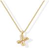 imagePAVOI 14K Gold Plated Dainty Chunky Bubble Initial Letter Pendant Necklace for Women  Alphabet Letter NecklaceYellow Gold
