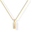 imagePAVOI 14K Gold Plated Dainty Chunky Bubble Initial Letter Pendant Necklace for Women  Alphabet Letter NecklaceYellow Gold