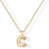 imagePAVOI 14K Gold Plated Dainty Chunky Bubble Initial Letter Pendant Necklace for Women  Alphabet Letter NecklaceYellow Gold