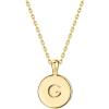 imagePAVOI 14K Gold Plated Initial Letter Pendant Necklace for Women  Gold Alphabetical Initial Necklace G