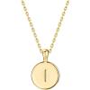 imagePAVOI 14K Gold Plated Initial Letter Pendant Necklace for Women  Gold Alphabetical Initial Necklace I
