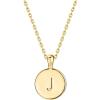 imagePAVOI 14K Gold Plated Initial Letter Pendant Necklace for Women  Gold Alphabetical Initial Necklace J