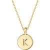 imagePAVOI 14K Gold Plated Initial Letter Pendant Necklace for Women  Gold Alphabetical Initial Necklace K