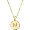 imagePAVOI 14K Gold Plated Initial Letter Pendant Necklace for Women  Gold Alphabetical Initial Necklace N