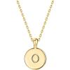 imagePAVOI 14K Gold Plated Initial Letter Pendant Necklace for Women  Gold Alphabetical Initial Necklace O