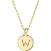 imagePAVOI 14K Gold Plated Initial Letter Pendant Necklace for Women  Gold Alphabetical Initial Necklace W