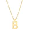 imagePAVOI 14K Gold Plated Initial Necklace  Letter Necklaces for Women B