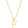 imagePAVOI 14K Gold Plated Initial Necklace  Letter Necklaces for Women F