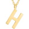 imagePAVOI 14K Gold Plated Initial Necklace  Letter Necklaces for Women H