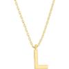 imagePAVOI 14K Gold Plated Initial Necklace  Letter Necklaces for Women L