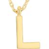 imagePAVOI 14K Gold Plated Initial Necklace  Letter Necklaces for Women L