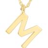imagePAVOI 14K Gold Plated Initial Necklace  Letter Necklaces for Women M