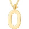 imagePAVOI 14K Gold Plated Initial Necklace  Letter Necklaces for Women O