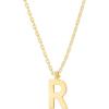 imagePAVOI 14K Gold Plated Initial Necklace  Letter Necklaces for Women R