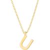 imagePAVOI 14K Gold Plated Initial Necklace  Letter Necklaces for Women U