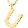 imagePAVOI 14K Gold Plated Initial Necklace  Letter Necklaces for Women U
