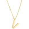 imagePAVOI 14K Gold Plated Initial Necklace  Letter Necklaces for Women V