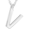 imagePAVOI 14K Gold Plated Initial Necklace  Letter Necklaces for Women V