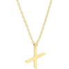 imagePAVOI 14K Gold Plated Initial Necklace  Letter Necklaces for Women X