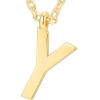 imagePAVOI 14K Gold Plated Initial Necklace  Letter Necklaces for Women Y