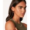 imagePAVOI 14K Gold Plated S925 Sterling Silver Post Lightweight Drop Dangle Huggie Hoop Earrings for Women  Star Lock Pearl Cross Lightening Coin  Dainty EarringsYellow Gold