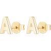 imagePAVOI 14K Gold Plated Sterling Silver Alphabet Letter Earrings  Personalized Initial Earrings A