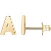 imagePAVOI 14K Gold Plated Sterling Silver Alphabet Letter Earrings  Personalized Initial Earrings A