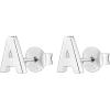 imagePAVOI 14K Gold Plated Sterling Silver Alphabet Letter Earrings  Personalized Initial Earrings A