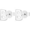 imagePAVOI 14K Gold Plated Sterling Silver Alphabet Letter Earrings  Personalized Initial Earrings B