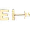 imagePAVOI 14K Gold Plated Sterling Silver Alphabet Letter Earrings  Personalized Initial Earrings E