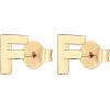 imagePAVOI 14K Gold Plated Sterling Silver Alphabet Letter Earrings  Personalized Initial Earrings F