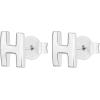 imagePAVOI 14K Gold Plated Sterling Silver Alphabet Letter Earrings  Personalized Initial Earrings H