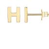 imagePAVOI 14K Gold Plated Sterling Silver Alphabet Letter Earrings  Personalized Initial Earrings H