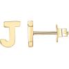 imagePAVOI 14K Gold Plated Sterling Silver Alphabet Letter Earrings  Personalized Initial Earrings J