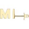 imagePAVOI 14K Gold Plated Sterling Silver Alphabet Letter Earrings  Personalized Initial Earrings M